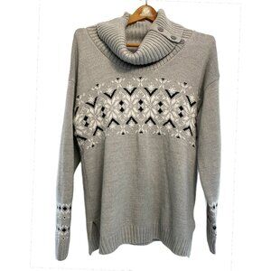 New York and Company Gray Cowl Neck Sweater